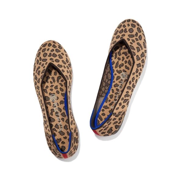 Rothy’s Cheetah Round Toe Flats - Picture 1 of 8